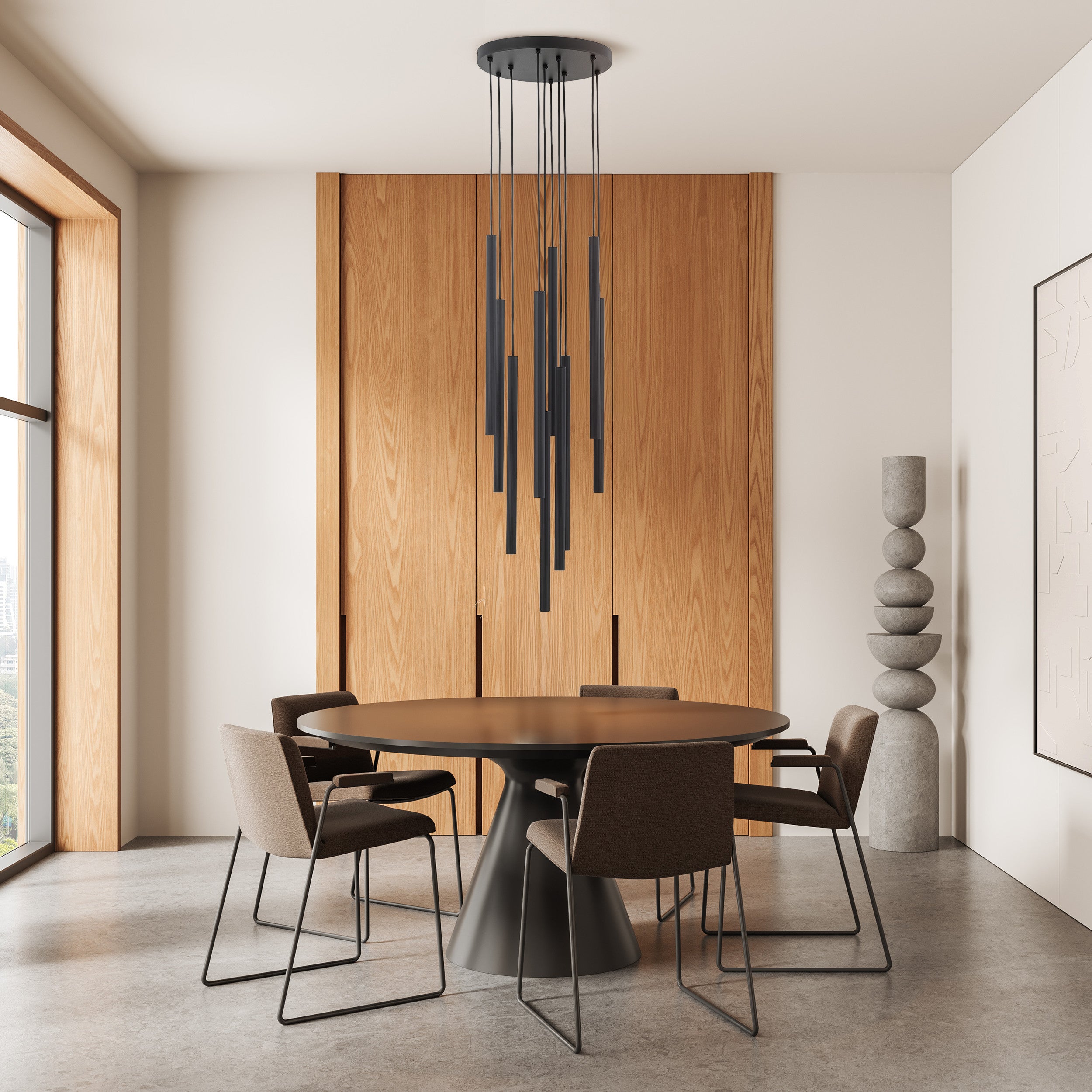 FERRO Ring Chandelier 10xG9 – Industrial