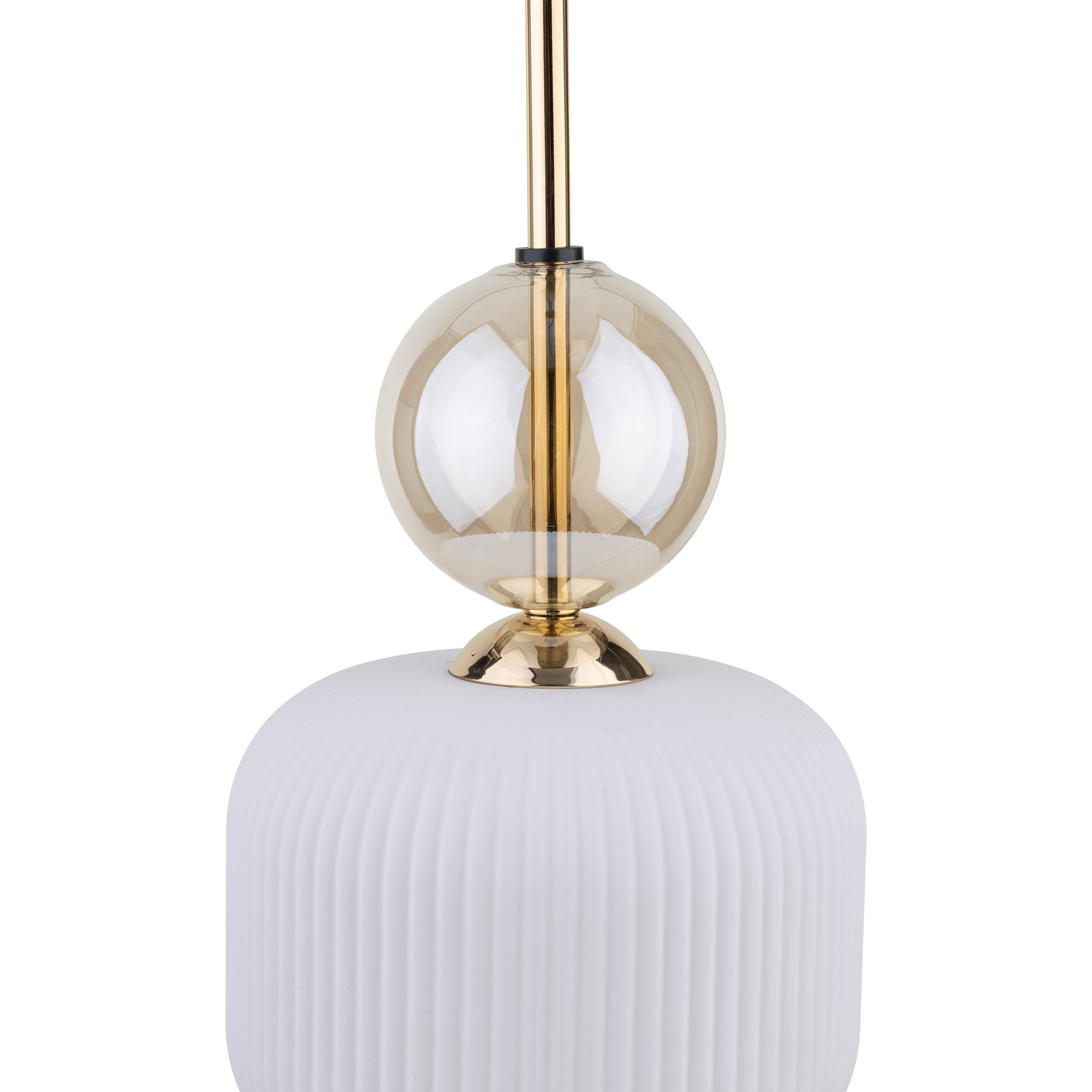 SOPHIA Black Gold Pendant Light – Glamour Glass Shade 1xE14