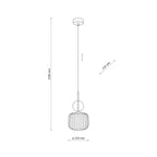 SOPHIA Black Gold Pendant Light – Glamour Glass Shade 1xE14