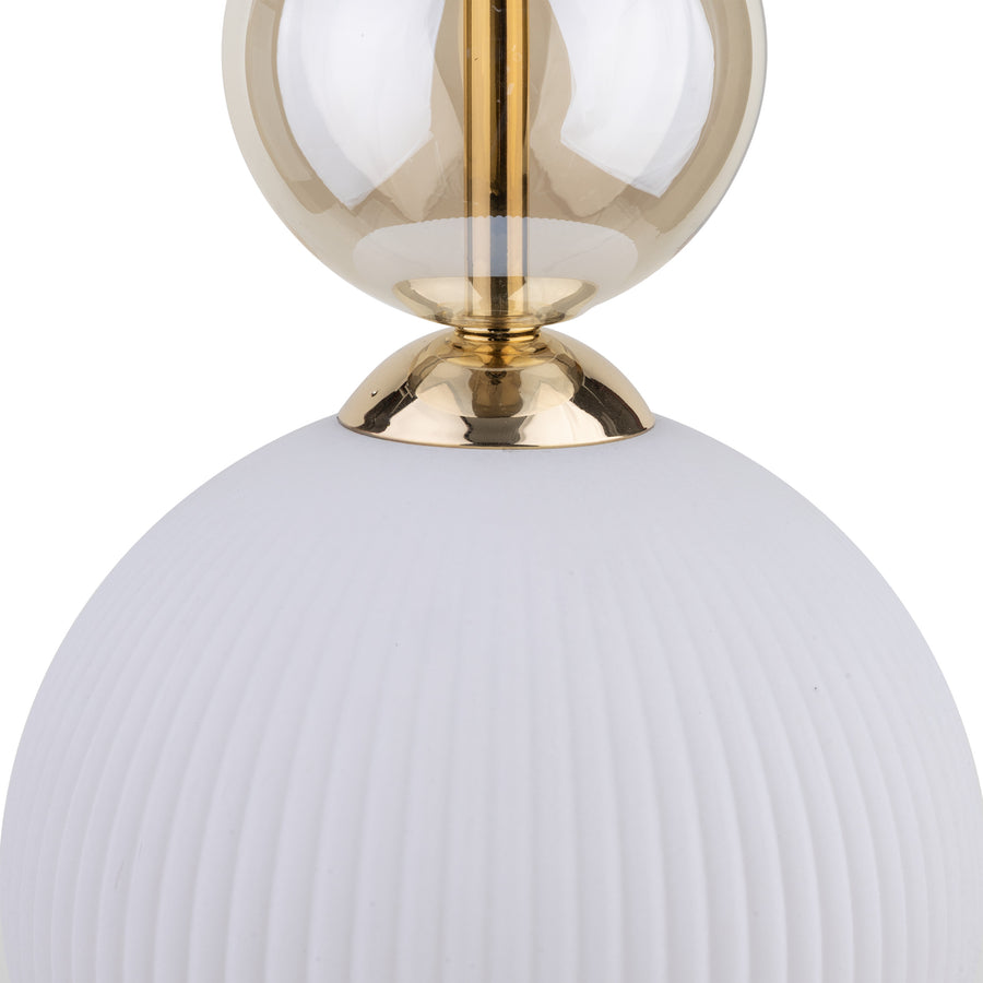 SOPHIA Black Gold Pendant Light – Glamour Opal Shade 1xE14