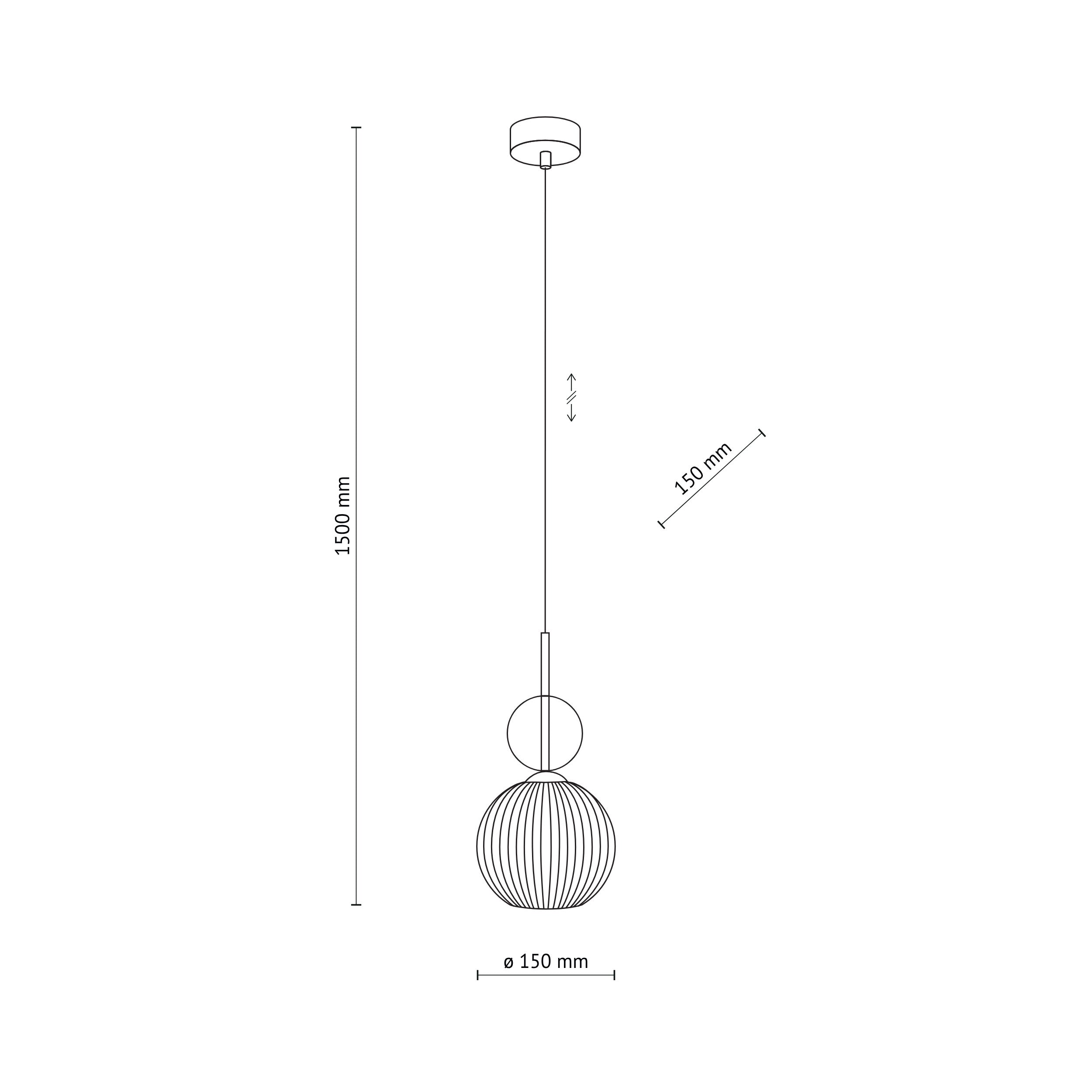 SOPHIA Black Gold Pendant Light – Glamour Opal Shade 1xE14