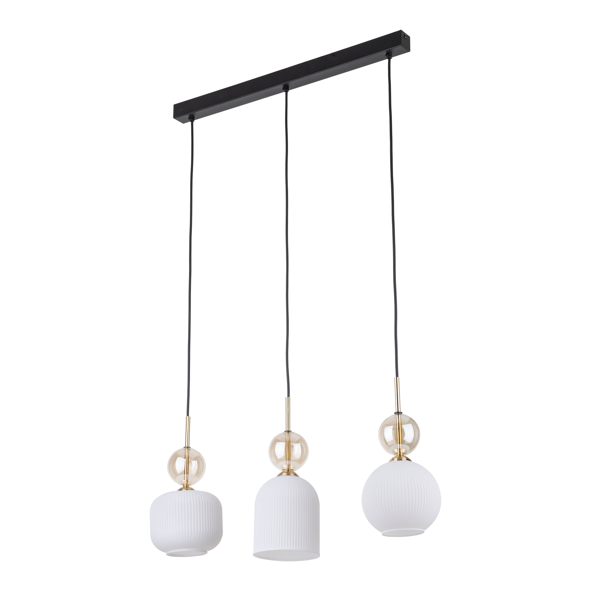 SOPHIA Black Gold Pendant Chandelier – Modern Glamour 3xE14