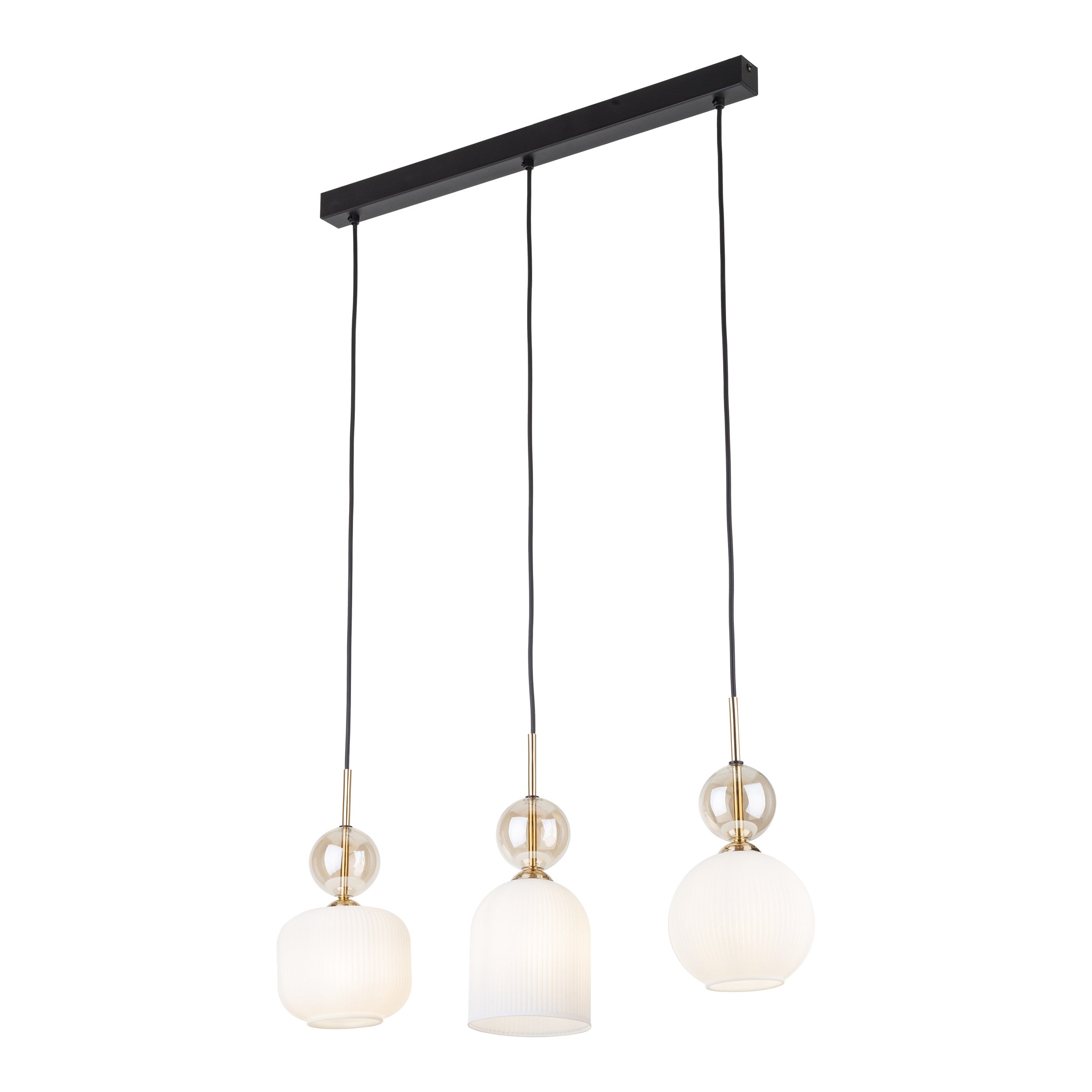 SOPHIA Black Gold Pendant Chandelier – Modern Glamour 3xE14