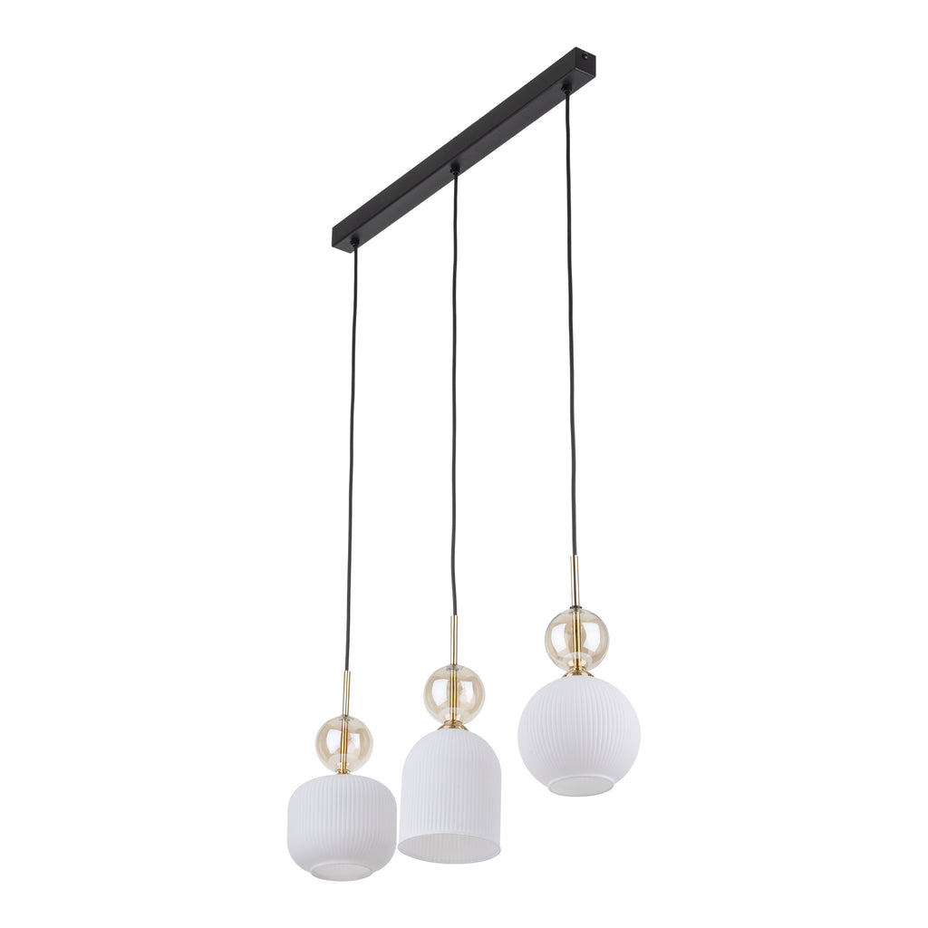 SOPHIA Black Gold Pendant Chandelier – Modern Glamour 3xE14