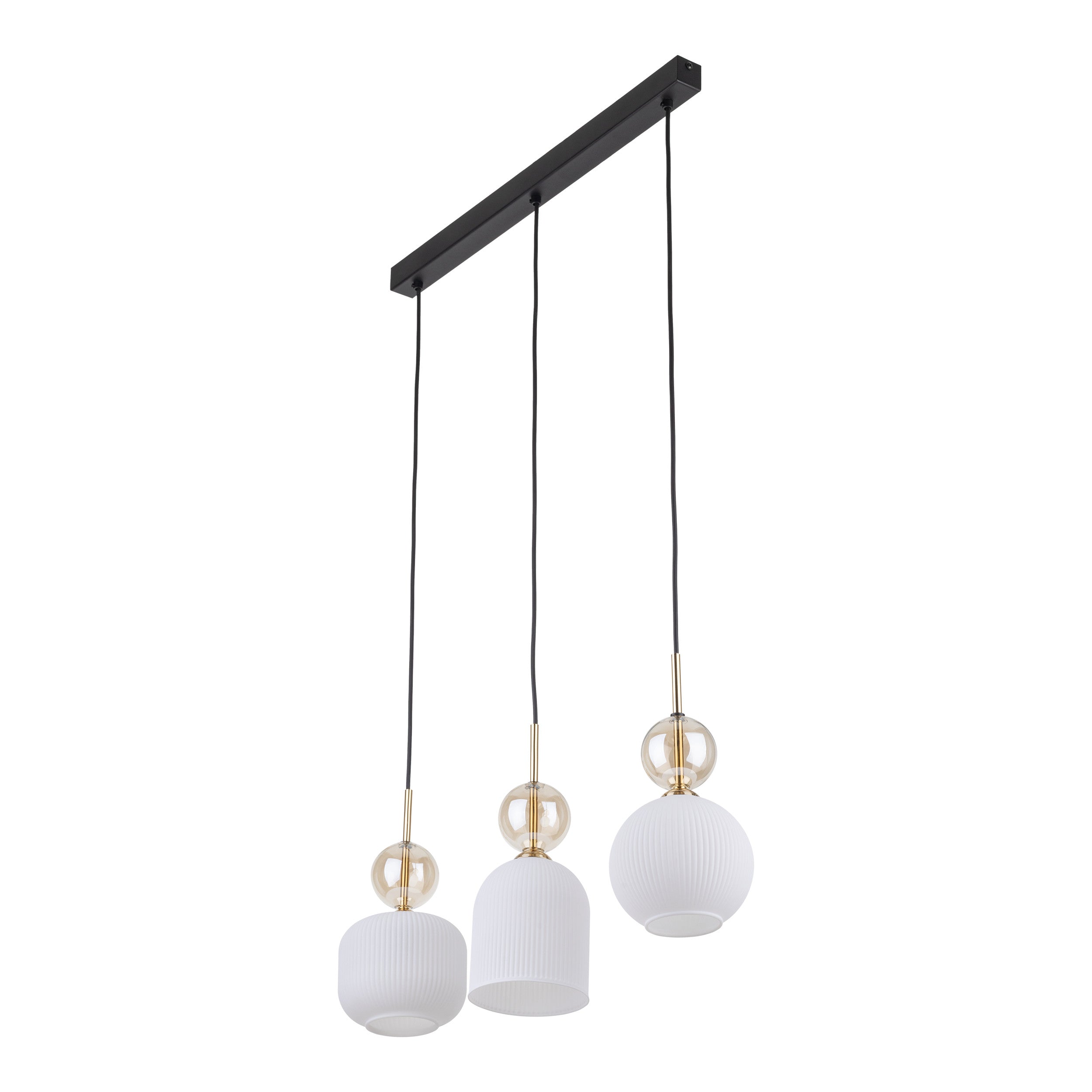 SOPHIA Black Gold Pendant Chandelier – Modern Glamour 3xE14