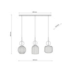 SOPHIA Black Gold Pendant Chandelier – Modern Glamour 3xE14