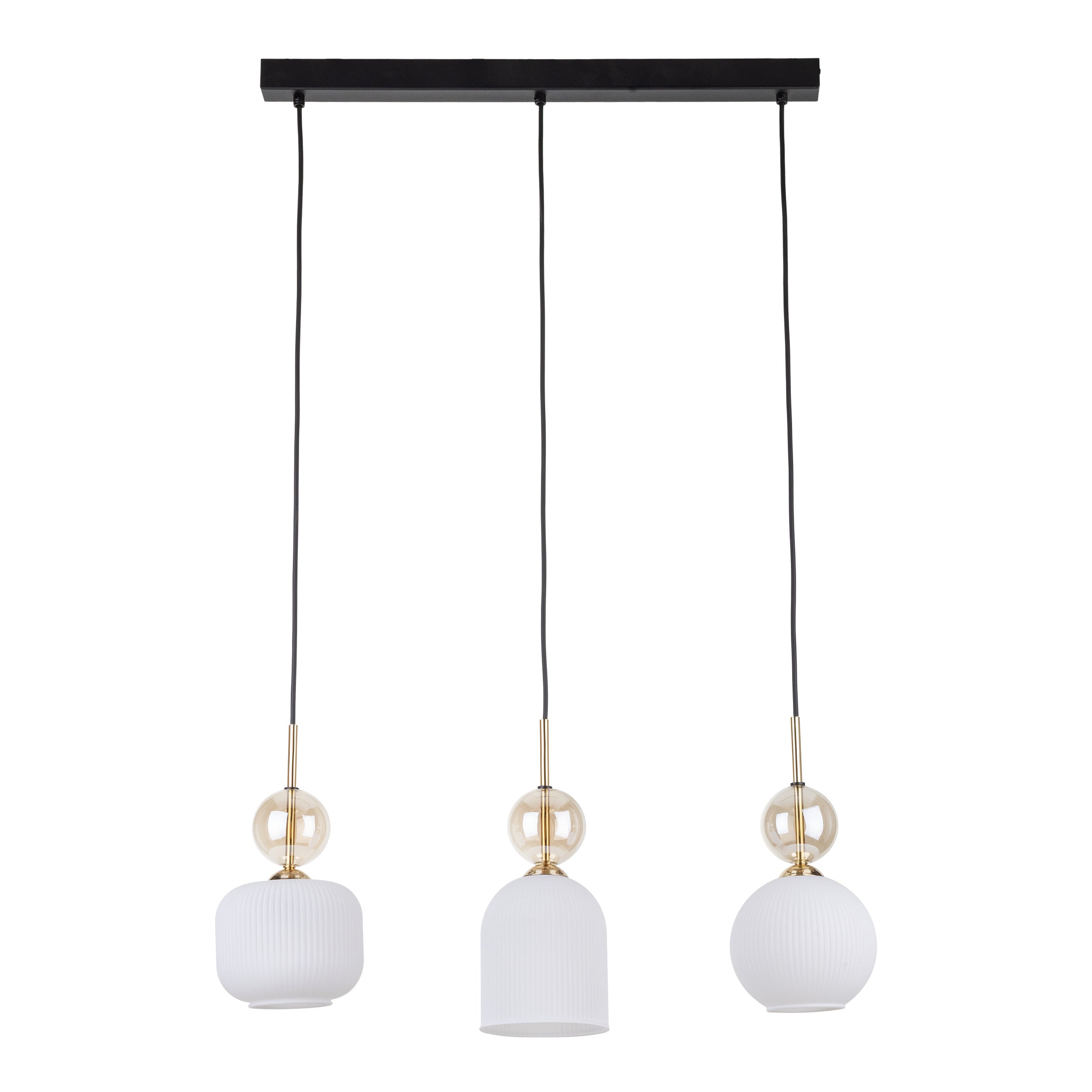 SOPHIA Black Gold Pendant Chandelier – Modern Glamour 3xE14