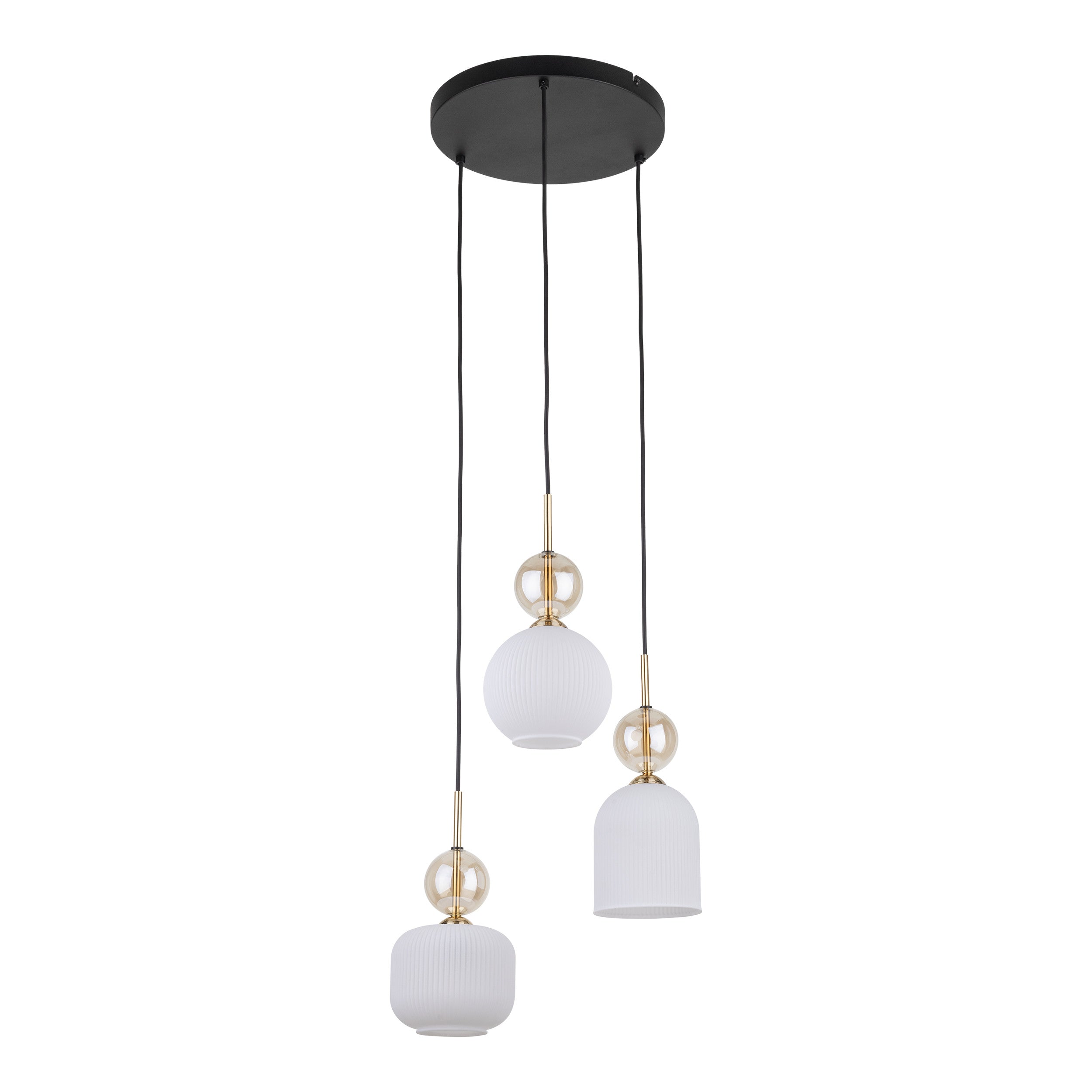 SOPHIA Black Gold Pendant Chandelier – Glamour 3xE14 B