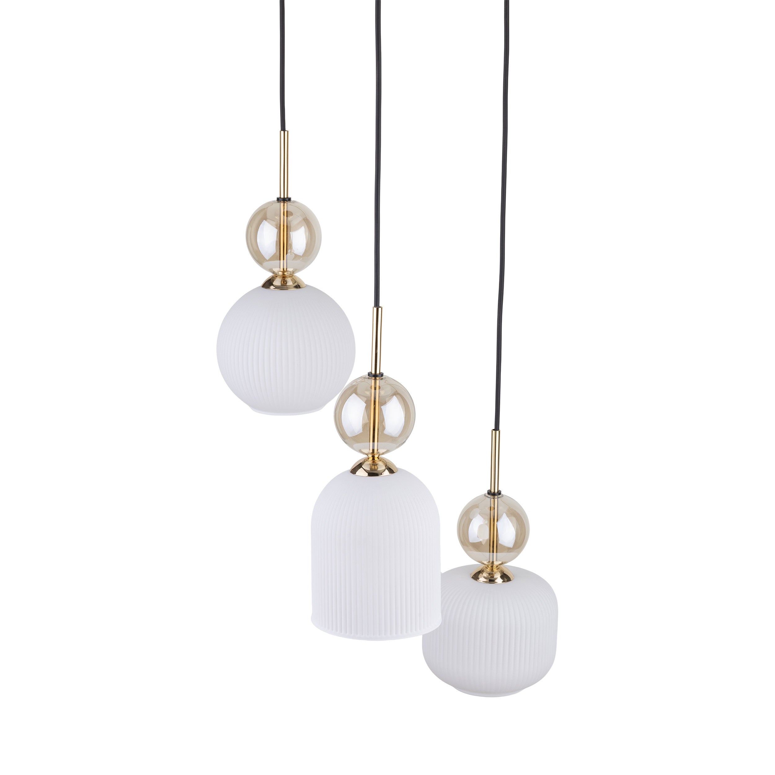 SOPHIA Black Gold Pendant Chandelier – Glamour 3xE14 B