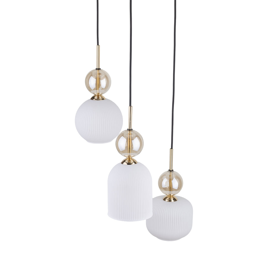 SOPHIA Black Gold Pendant Chandelier – Glamour 3xE14 B