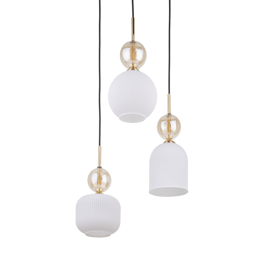 SOPHIA Black Gold Pendant Chandelier – Glamour 3xE14 B