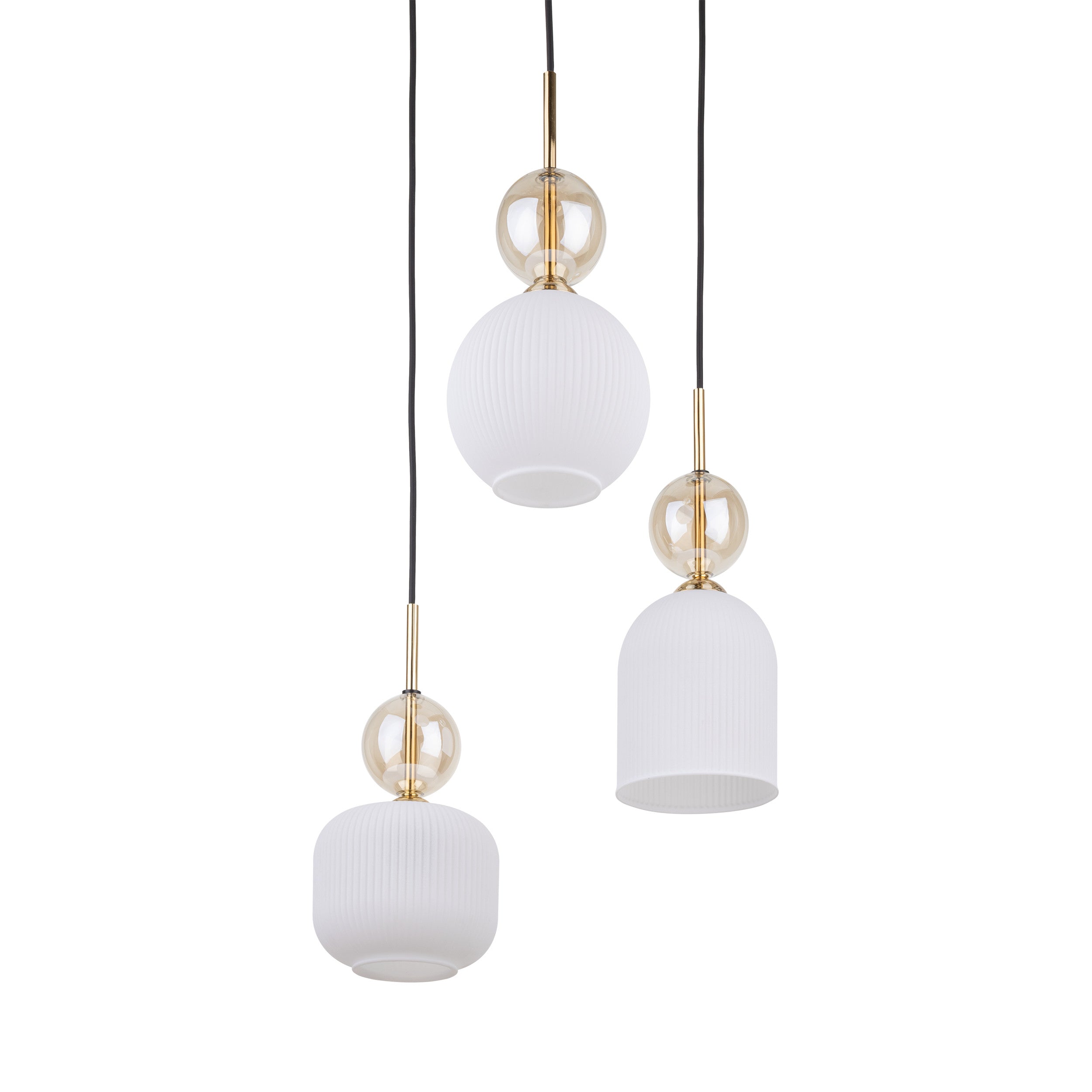 SOPHIA Black Gold Pendant Chandelier – Glamour 3xE14 B
