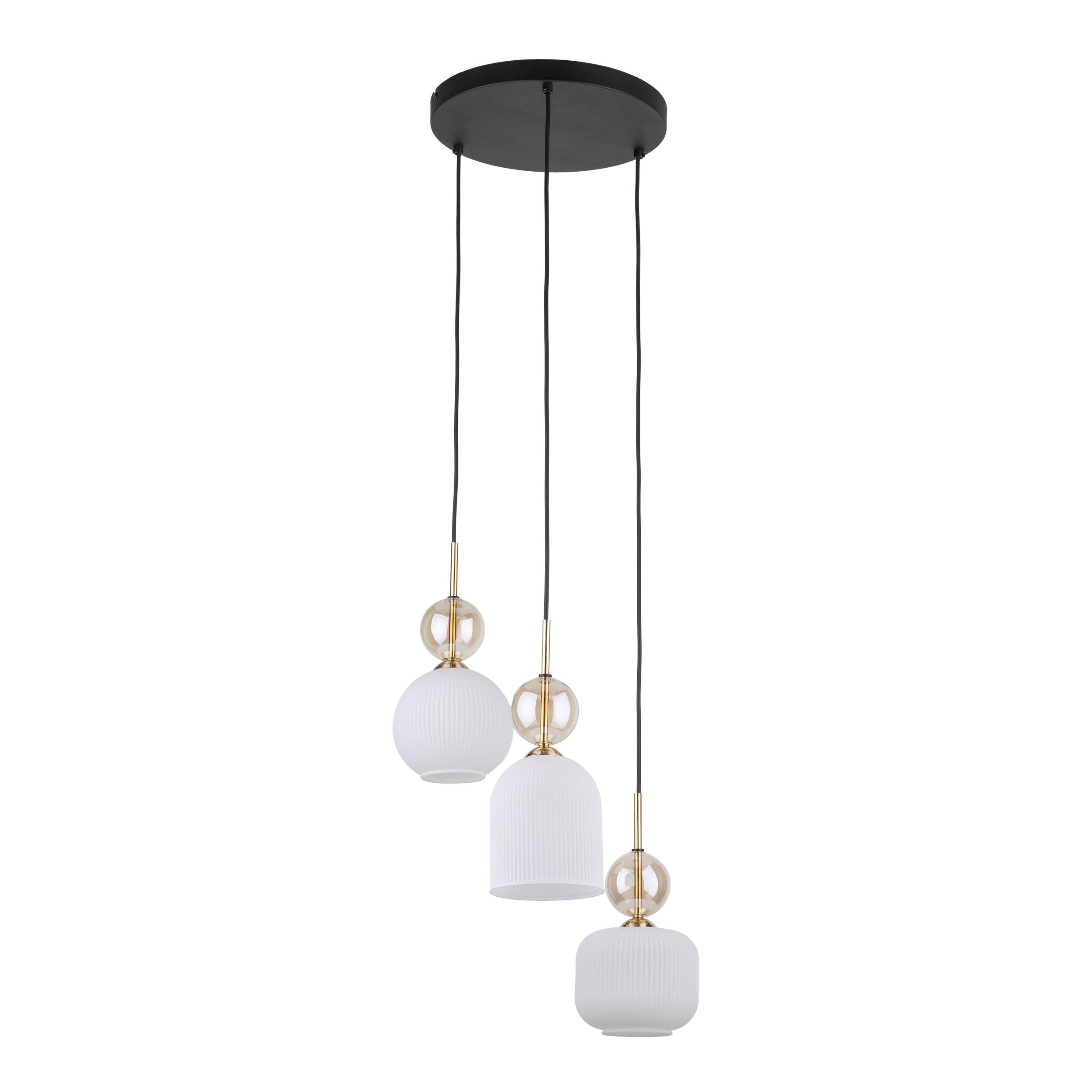 SOPHIA Black Gold Pendant Chandelier – Glamour 3xE14 B