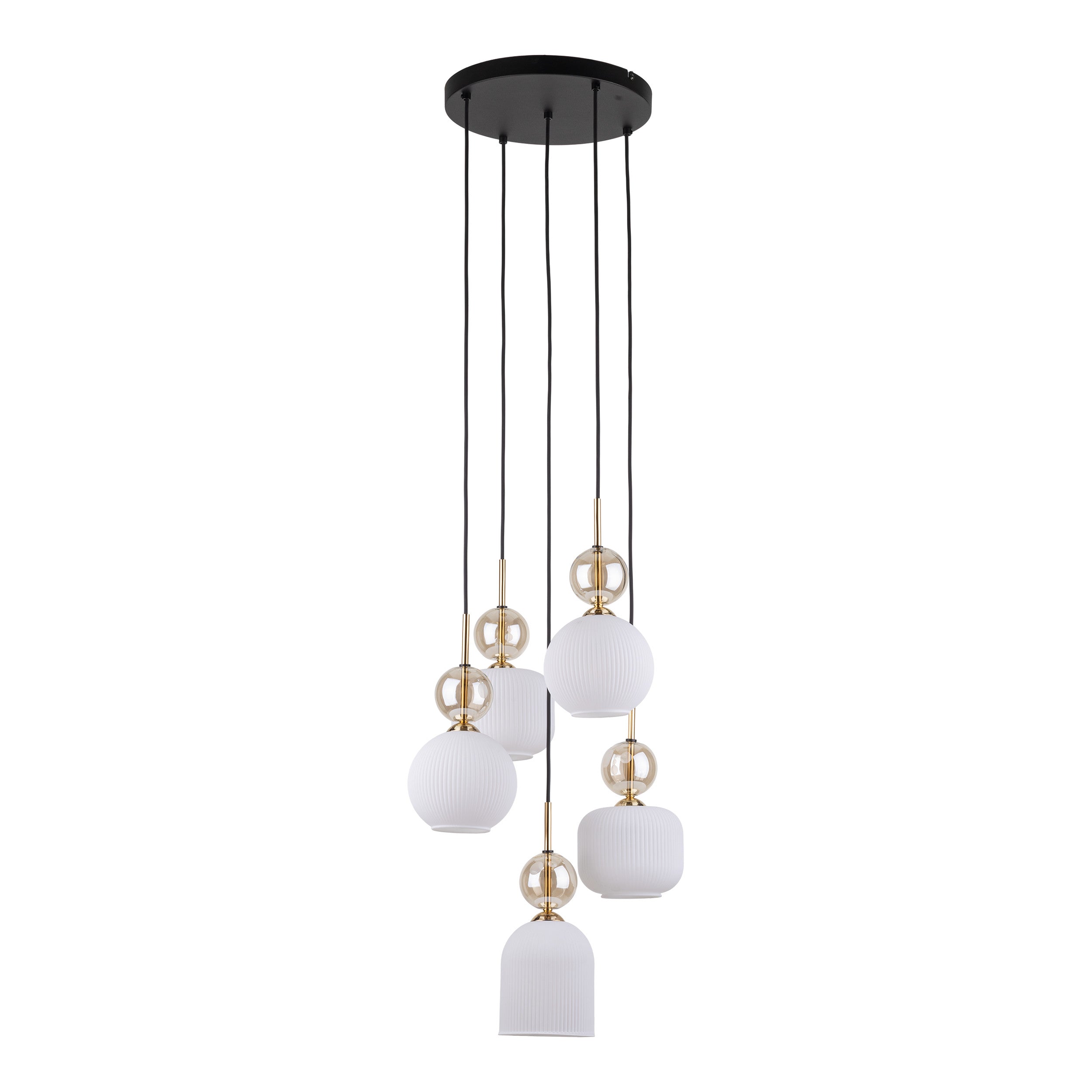 SOPHIA Black Gold Pendant Chandelier – Glamour 5xE14
