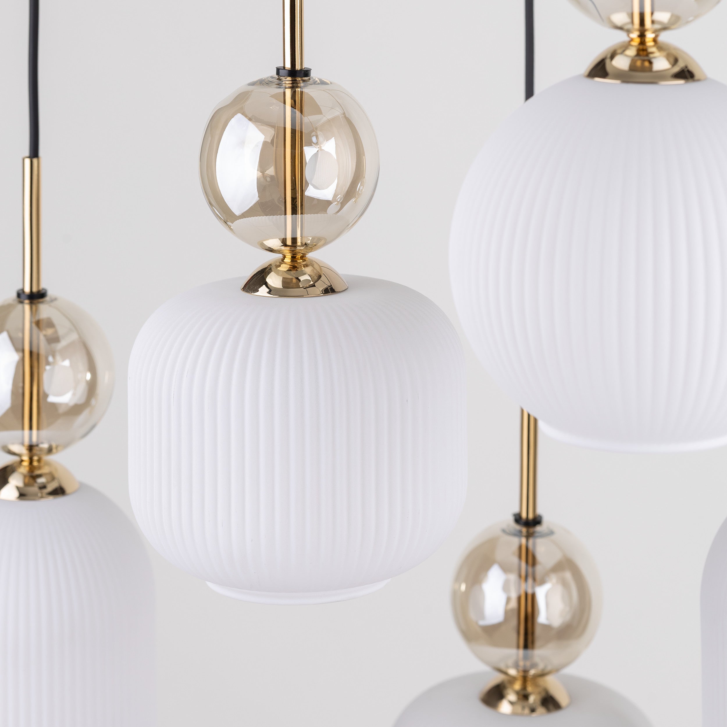 SOPHIA Black Gold Pendant Chandelier – Glamour 6xE14