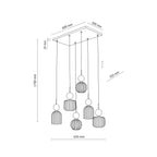 SOPHIA Black Gold Pendant Chandelier – Glamour 6xE14