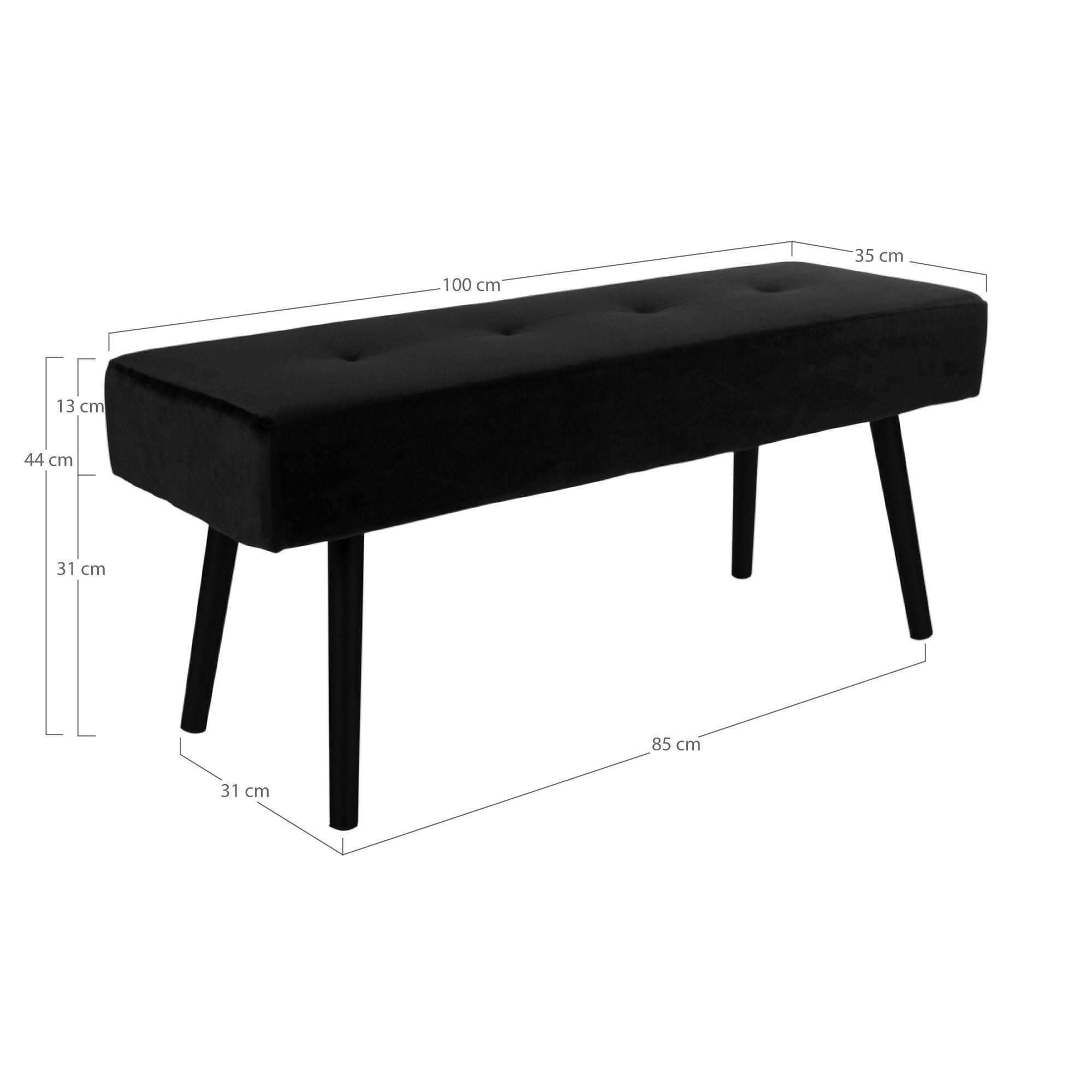 Skiby Bench — Black