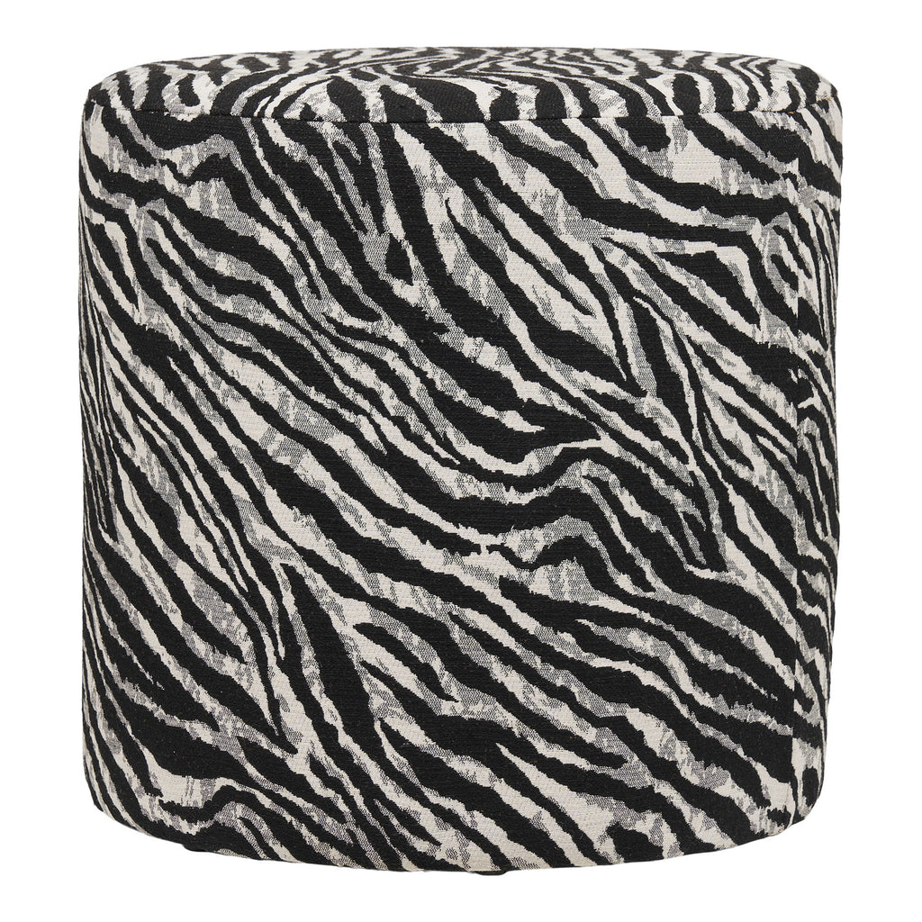 Kimberley Pouf — Black / White