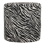Kimberley Pouf — Black / White