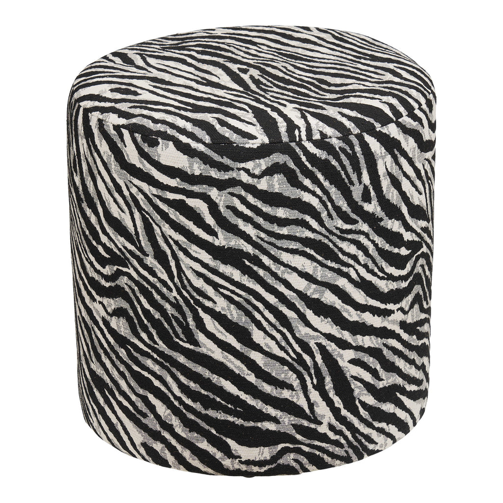 Kimberley Pouf — Black / White