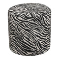 Kimberley Pouf — Black / White