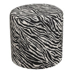 Kimberley Pouf — Black / White