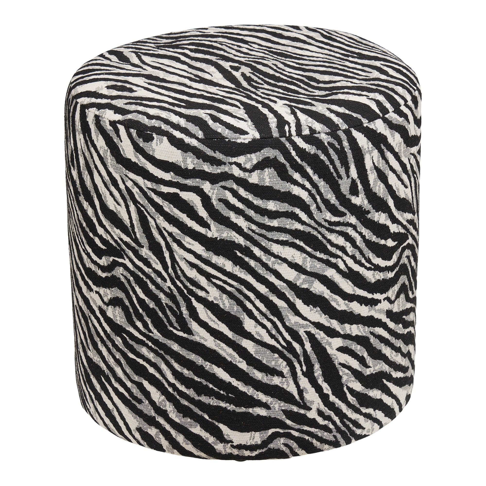 Kimberley Pouf — Black / White
