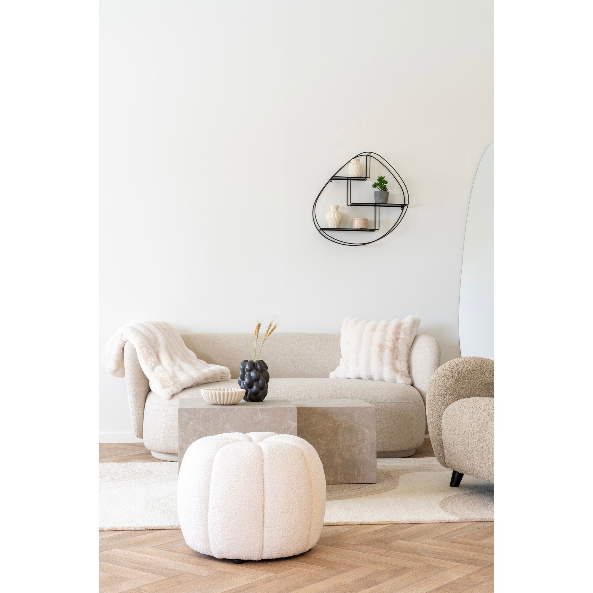 Paisley Pouf — Off-White