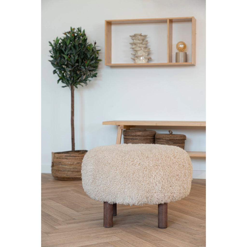 Inverness Pouf — Light Brown