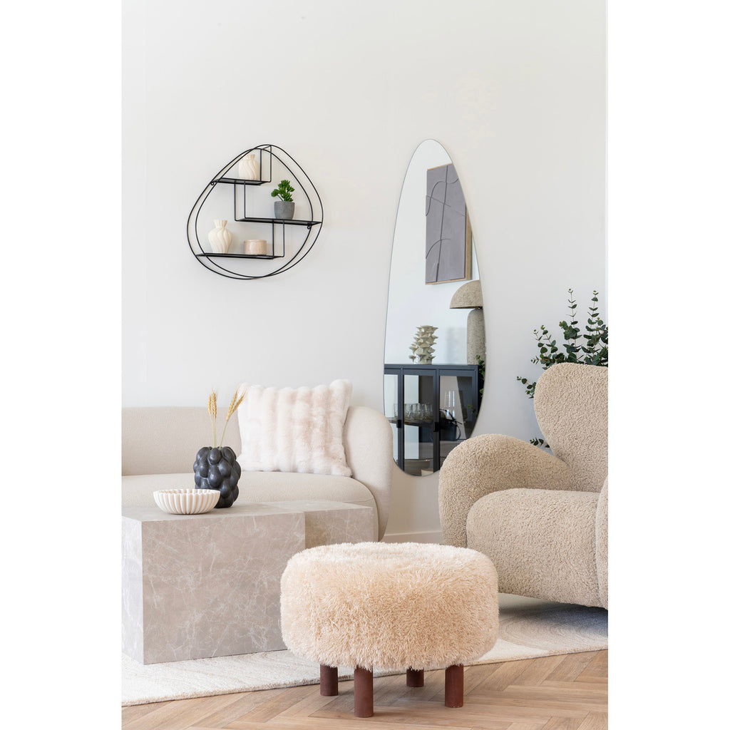 Inverness Pouf — Light Brown