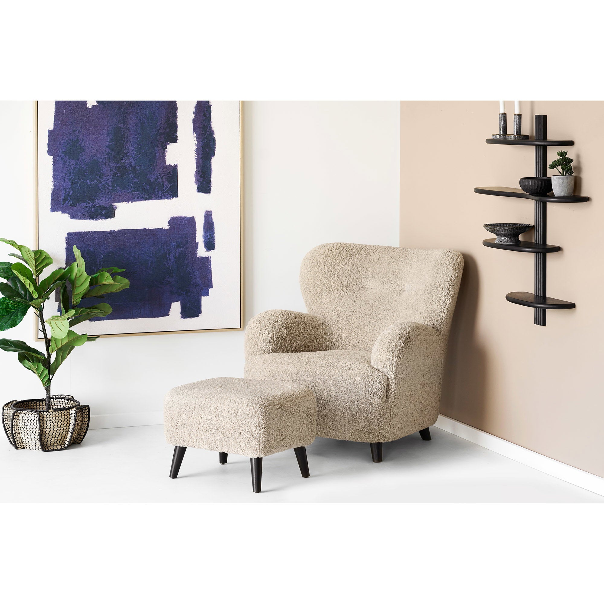 Lunaro Pouf — Light Brown