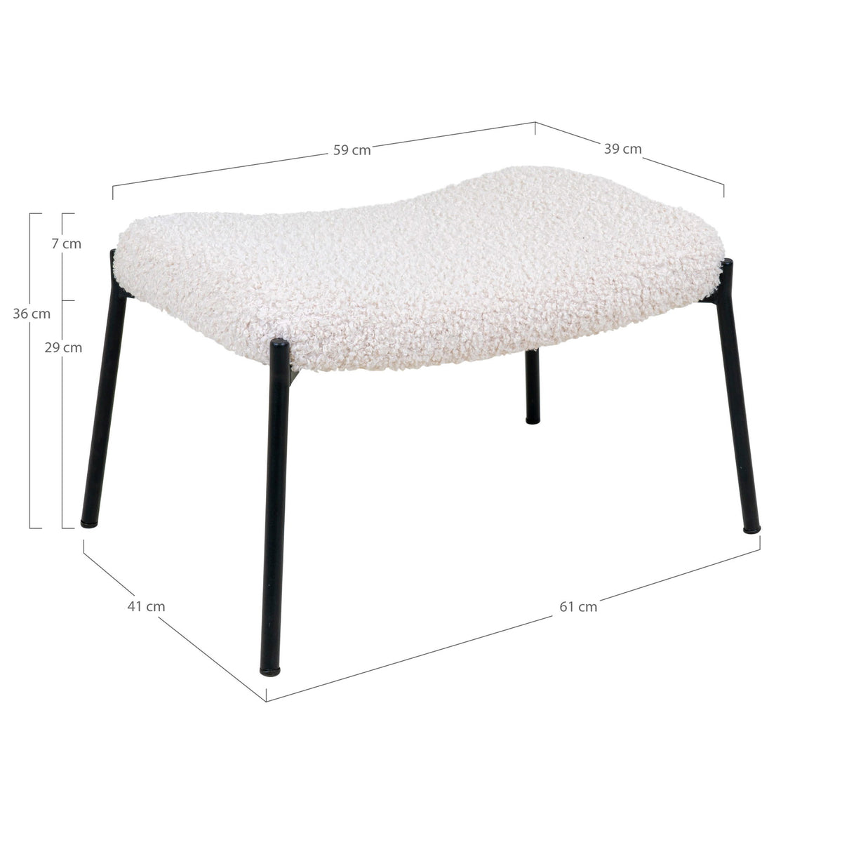 Glasgow Footrest — White
