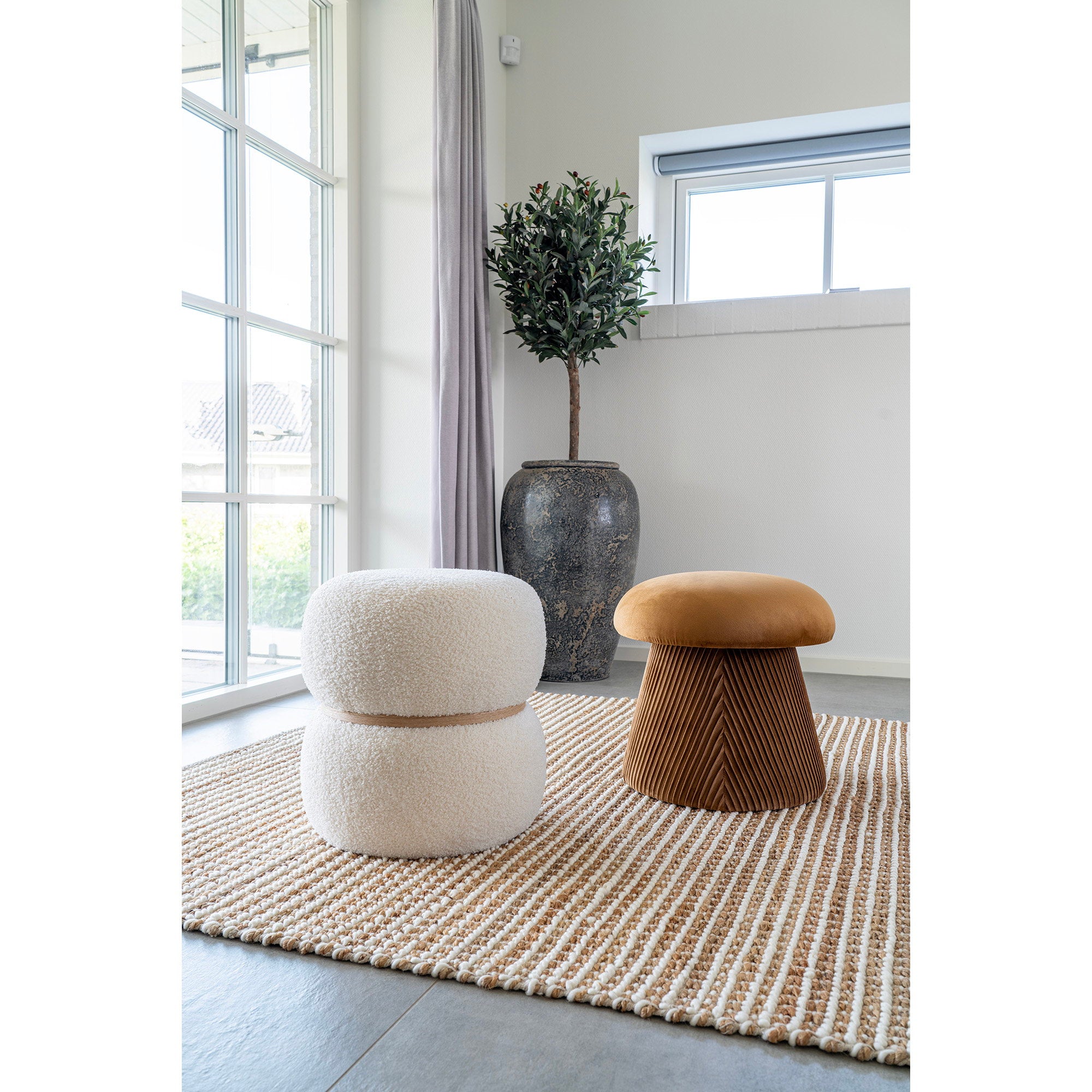Hampton Pouf — Ocher