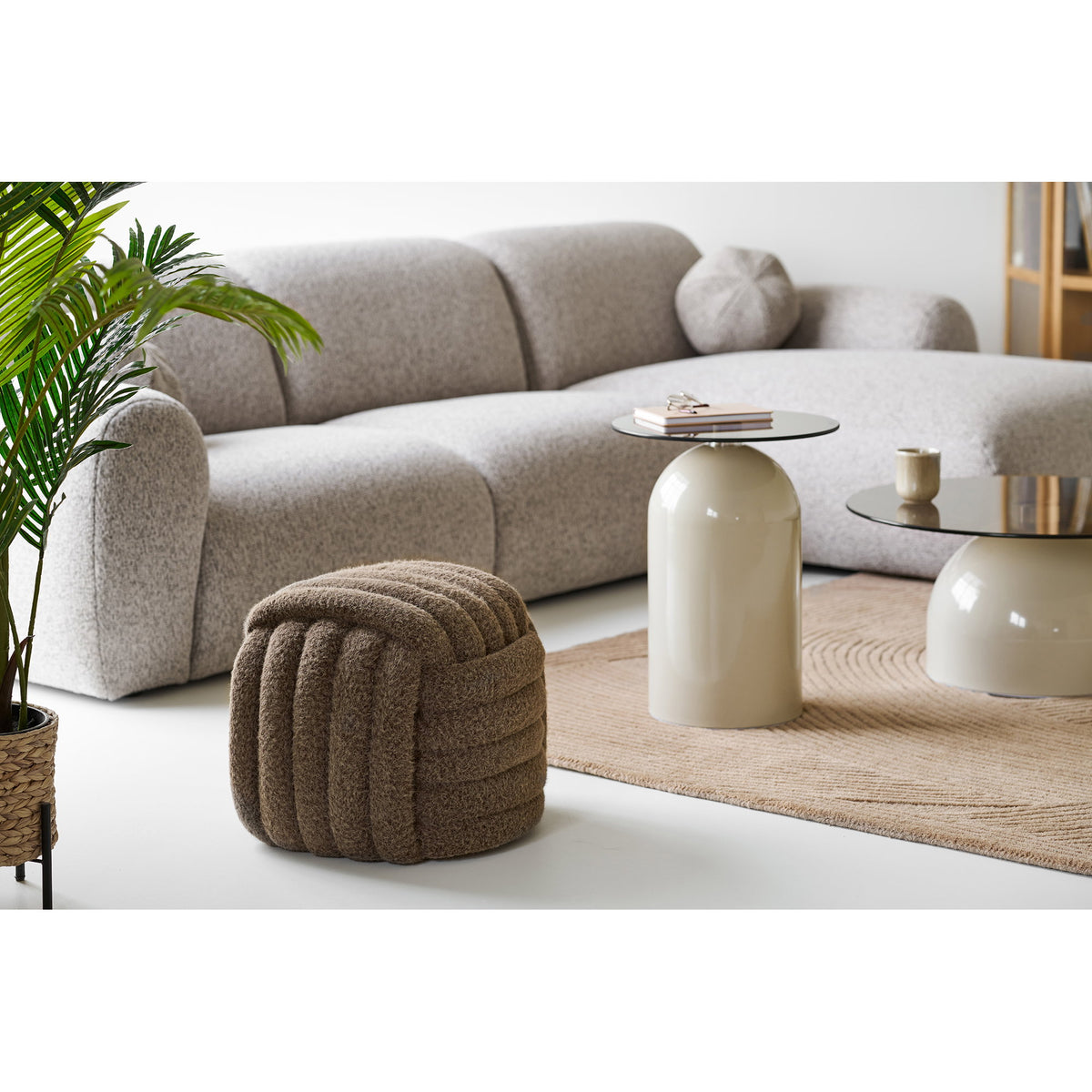 Napier Pouf — Brown