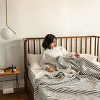 Japanese Summer Quilt, Indian Cotton Summer Cool Quilt, Air Conditioner Quilt, Summer Blanket, Pure Cotton Striped Quilt