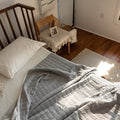 Japanese Summer Quilt, Indian Cotton Summer Cool Quilt, Air Conditioner Quilt, Summer Blanket, Pure Cotton Striped Quilt