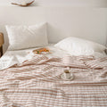 Japanese Summer Quilt, Indian Cotton Summer Cool Quilt, Air Conditioner Quilt, Summer Blanket, Pure Cotton Striped Quilt