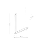 Luxe Linear Pendant Black