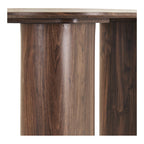 Delphi Console Table — Travertine / Dark brown