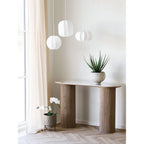 Athens Console Table — White / Brown
