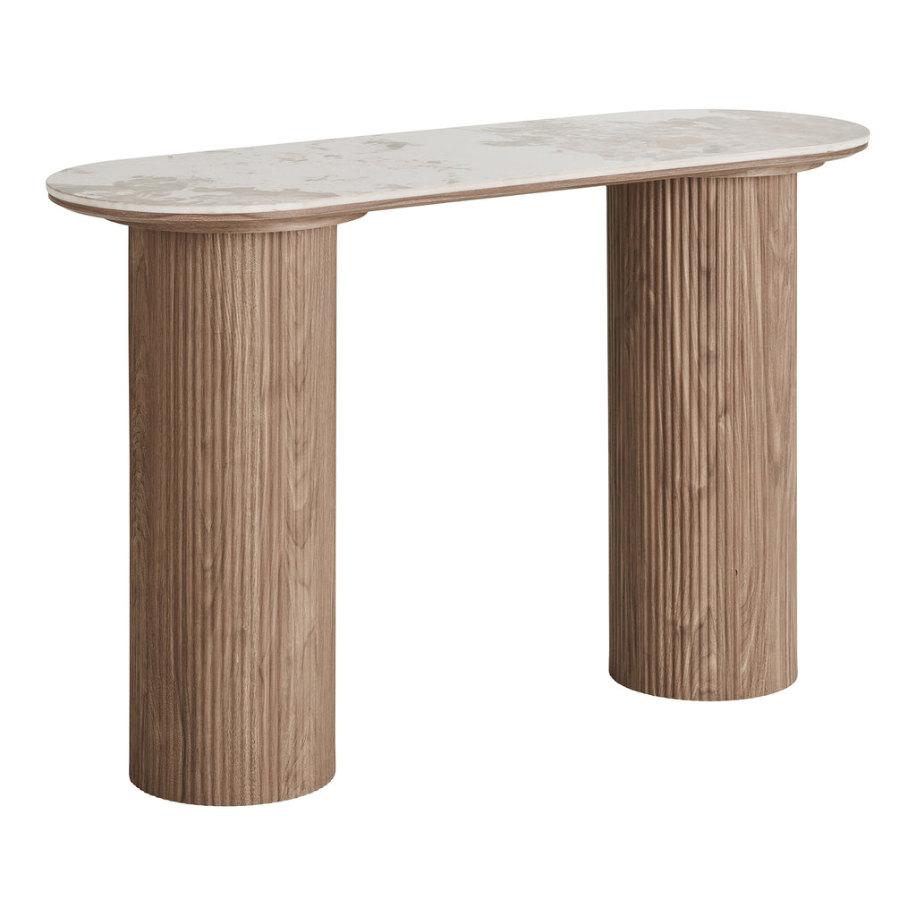 Athens Console Table — White / Brown