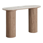 Athens Console Table — White / Brown