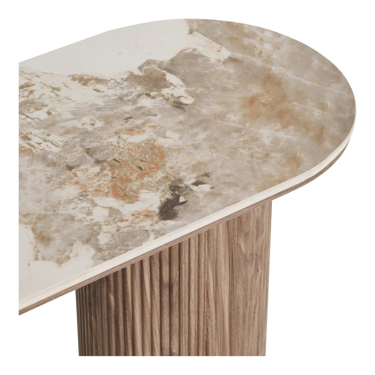 Athens Console Table — White / Brown