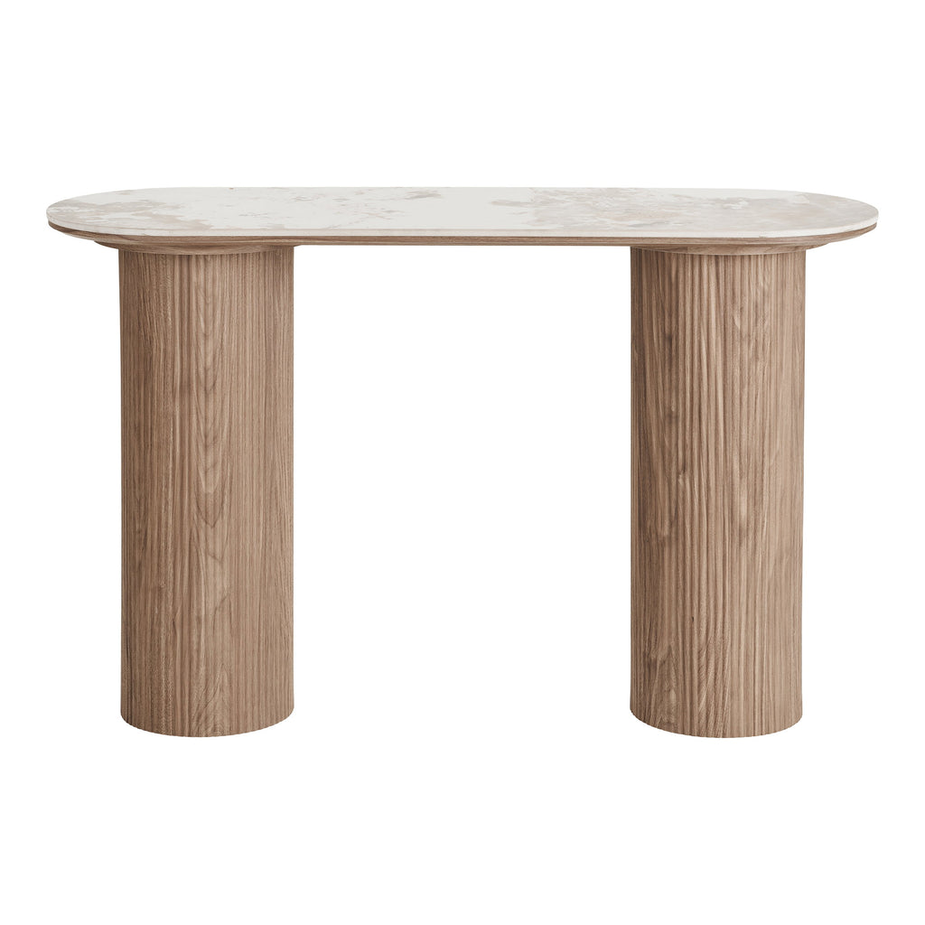 Athens Console Table — White / Brown
