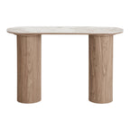 Athens Console Table — White / Brown