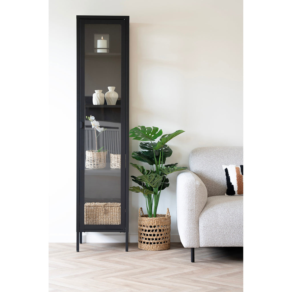 Brisbane Slim Display Cabinet — Black