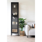 Brisbane Slim Display Cabinet — Black