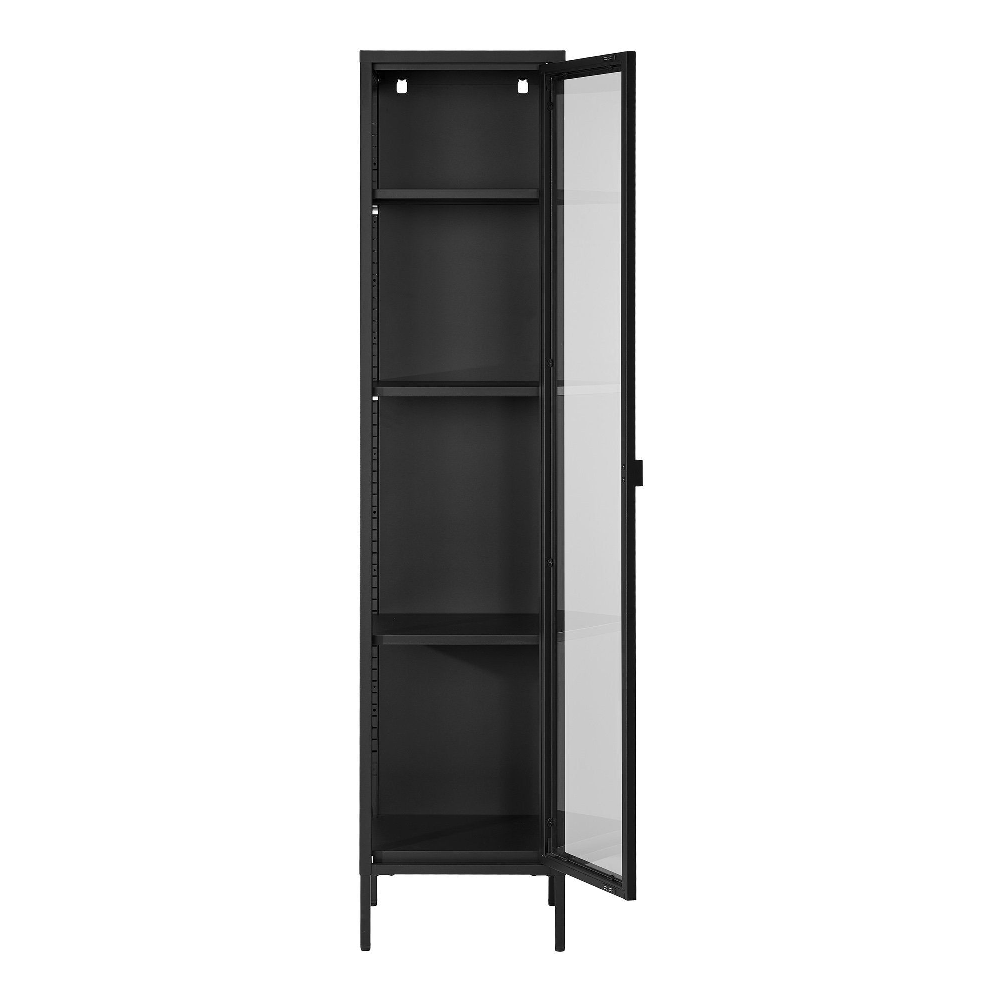 Brisbane Slim Display Cabinet — Black