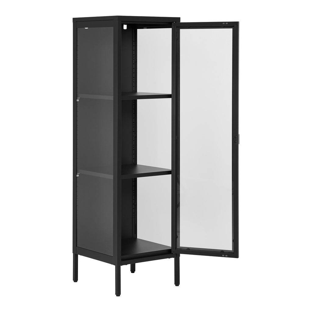 Brisbane Slim Display Cabinet — Black
