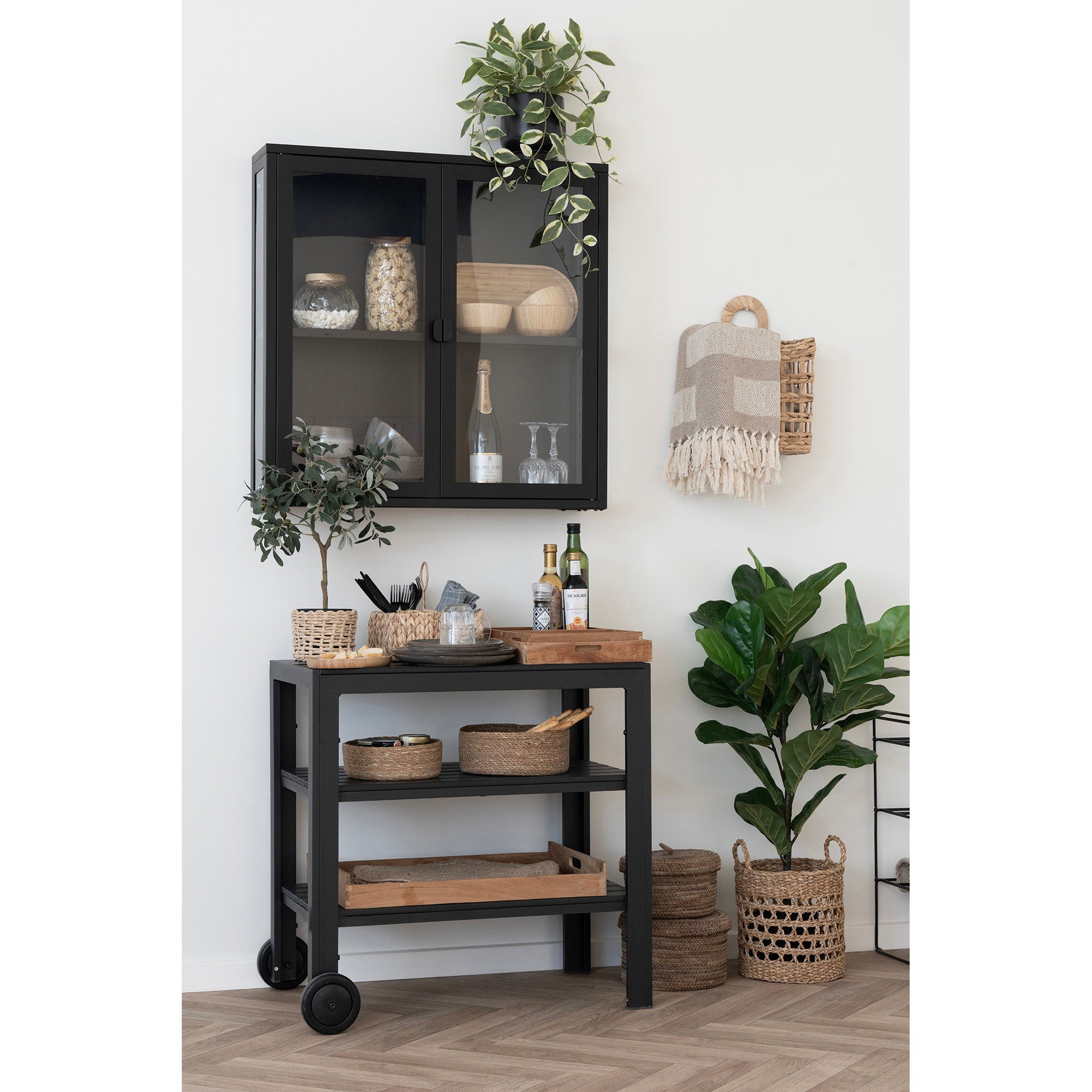 Brisbane Hanging Display Cabinet — Black